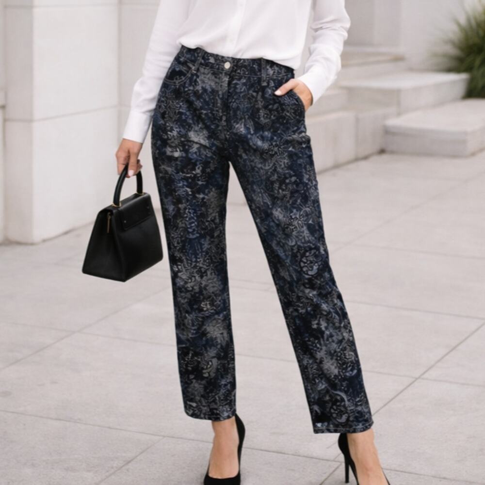 Fibers Barbara Lesser Pants Women's Size 10 Vintage USA Pockets Business Casual
